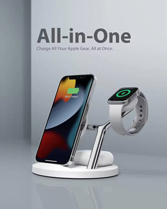 Support de charge sans fil pour téléphone portable adapté à la charge de la montre <span class=keywords><strong>Apple</strong></span> Huawei Chargeur trois-en-un Type-C 15W Max pour Iphone - Product Image 2