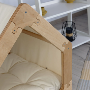 Cama Moderna y Elegante de Madera de Pino de Doble Capa para Mascotas, Litera Universal Tipo Princesa para Perros Pequeños y Gatos - Product Image 4