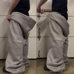 Pantalons en coton surdimensionnés et lourds pour hommes, pantalons de grande taille, décontractés, pantalons baggy épais de grande taille - Product Image 1