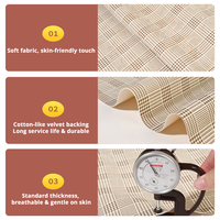 Tissu en cuir PU à motif pied-de-poule KEMERLIN, imperméable, résistant aux plis et à l'abrasion, pour bagages et canapés imprimés