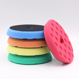 DA macchina tampone lucidatura 5 pollici 6 pollici con bordo smussato triangolo modello spugna ruota ceretta disco <span class=keywords><strong>specchio</strong></span> ripristinare disco dettagli auto - Product Image 1