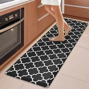 Kitchen Rug Non Slip Waterproof Kitchen Mats and Rugs Heavy Duty PVC Ergonomic Comfort Mat for Kitchen