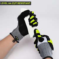 Sarung Tangan Kerja Anti Benturan Level 2 yang Dapat Disesuaikan, Sarung Tangan Pelindung Anti Potong Level 4 untuk Konstruksi
