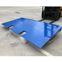 Rampe de conteneur d'expédition autoportante en acier robuste, rampe de chargement de conteneur de chariot élévateur de capacité de 6 tonnes