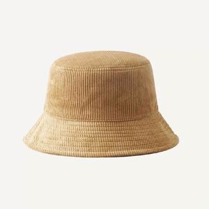 Chapeau Bob Unisexe en Velours Côtelé Couleur Unie Style Pêcheur Japonais pour Femme et Homme, Rétro Rayé pour l'Automne, Quotidien et Fêtes - Product Image 5