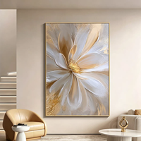 Peintures artistiques murales modernes personnalisées en gros, texture cuir floral, pour la décoration de la maison et du salon
