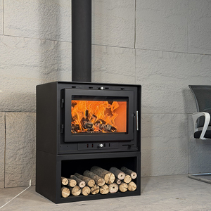 Estufas <span class=keywords><strong>de</strong></span> Leña <span class=keywords><strong>de</strong></span> Estilo Moderno para Calefacción Interior <span class=keywords><strong>con</strong></span> Chimenea <span class=keywords><strong>de</strong></span> <span class=keywords><strong>Vidrio</strong></span> y Brasero - Product Image 3