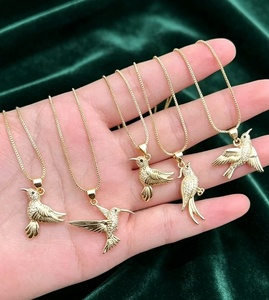 Animal jewelry Bird Pendant <b>Necklace</b> Zircon <b>Hummingbird</b> charm for Women Daily Fashion Jewelry Gift - Product Image 4