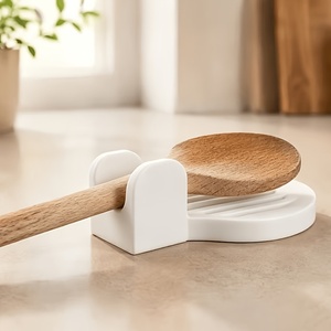 Soporte moderno de plástico con doble asa en forma de arco para espátulas y cucharas de sopa, con escurridor para fregadero - Product Image 3