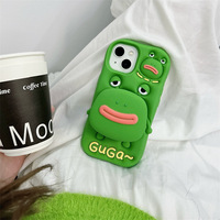 Coque de téléphone étanche en silicone souple antichoc motif grenouille de dessin animé mignonne pour iPhone 11 Pro MAX 14 15 Plus 16 17 Air – Vente en gros