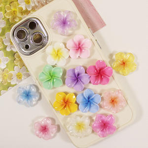 Vente en gros 100 pièces perles de résine Plumeria <span class=keywords><strong>Rubra</strong></span> colorées écologiques bricolage résine artisanat coque de téléphone Scrapbooking décoration - Product Image 3