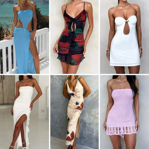 Conjuntos de Vestidos de Verano para Mujer, Sexy, Sin Mangas, Ajustados, Estampados, de Algodón, Casuales, Populares, Gran Venta, Envío Aleatorio QZ-048 China - Product Image 6