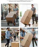 Chariot à main convertible 3-en-1 TIANHAIDA en aluminium robuste avec roues gonflables et poignée ergonomique pour la construction et la logistique