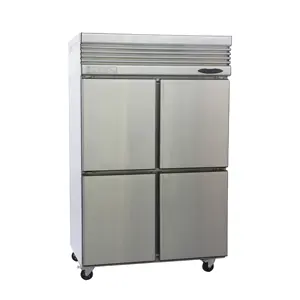 레드 볼 공장 맞춤형 스테인레스 스틸 4 도어 상업용 냉장고 냉장 냉장고 냉동고