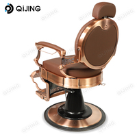 Chaise de salon de coiffure rétro meubles de salon inclinable coiffure pompe hydraulique robuste Vintage homme chaise de barbier