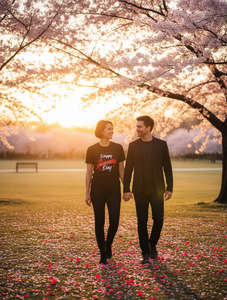 Camiseta de algodón con estampado de feliz día de San Valentín, cuello redondo, manga corta, ropa de regalo unisex para adultos - Product Image 2