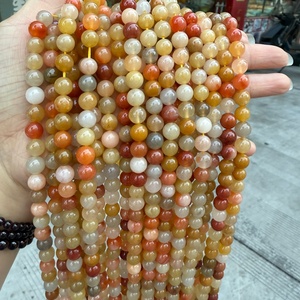 Perline Rotonde Lisce in <span class=keywords><strong>Giada</strong></span> Dorata <span class=keywords><strong>Naturale</strong></span> Colorata Hui Rui 4mm-12mm, Perline Distanziatrici Sciolte per Creazione di Gioielli - Product Image 6