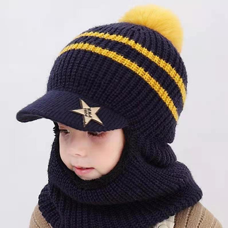 Acquista Berretto invernale da donna con protezione per le orecchie spessa per orecchie di gatto, cappello lavorato a maglia in lana tinta unita, berretto con maniche Skullies in Italia a partire da