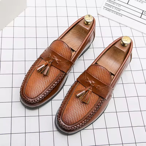 Zapatos Oxford de Hombre de Alta Calidad, Estilo Británico, Sin Cordones, Impermeables, Forro de Cuero Genuino Evergreen, para Todas las Temporadas, Oficina, Formal, Negocios - Product Image 6