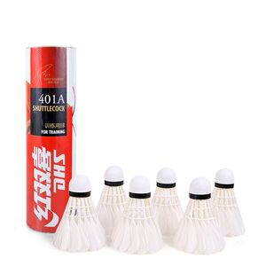 <span class=keywords><strong>Double</strong></span> Happiness 401A <span class=keywords><strong>Badminton</strong></span> Jeu d'entraînement intérieur et extérieur Balle résistante au jeu épaisse et soignée - Product Image 3