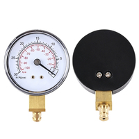 ZHONGXIN 2.5" (63mm) Full 316 Stainless Steel Vacuum Gauge 1.0% Accuracy Customizable NPT Thread Manometer CE Certified for