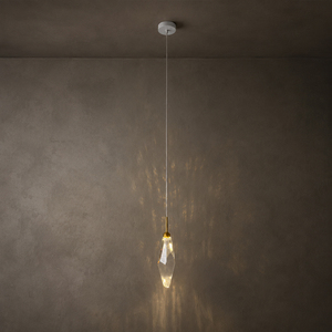 Single Head Crystal Pendant <b>Light</b> Geometric Cut Crystal Hanging Lamp For <b>Bedroom</b> Bedside Kitchen Island - Product Image 3