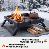 Poêle à bois/charbon d'orille Orangegaz pour la famille, pliable et portable, foyer pour cuisiner et chauffer en hiver, cuisinière à gaz pour le tourisme
