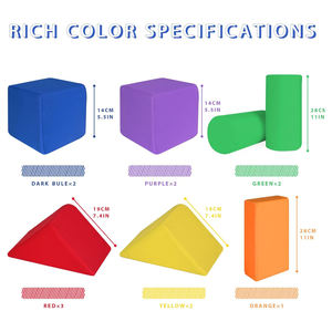 Equipo de juego suave con formas personalizadas, bloques de espuma apilables para niños con funda de tela extraíble y lavable - Product Image 5