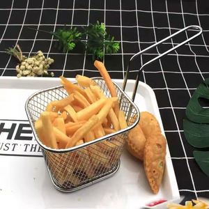 Colador Cuadrado Portátil de Acero Inoxidable, Rejilla Metálica para Pollo Frito, Papas Fritas y Aperitivos, Ideal para Restaurantes - Product Image 3