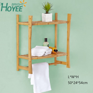 Di bambù Montaggio A Parete <span class=keywords><strong>Doccia</strong></span> Mensola Da Bagno Accessori Per il Bagno Bagno Porta Asciugamani di carta - Product Image 4