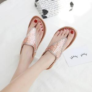 Venta caliente verano gran tamaño zapato plano <span class=keywords><strong>de</strong></span> moda Casual <span class=keywords><strong>Mujer</strong></span> Sandalias - Product Image 3