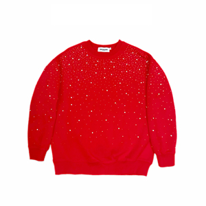 Nouveau sweat-shirt tendance automne-hiver à col rond et manches longues, orné de strass et de diamants thermocollés - Product Image 6