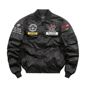 Men's Plus Size Customizable <strong>Denim</strong> Bomber <strong>Jacket</strong> Casual Crew Neck Waterproof Breathable Eco-Friendly Cotton <strong>Liner</strong> for Autumn - Product Image 6