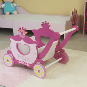 Phù hợp với <span class=keywords><strong>EN71</strong></span> dễ thương tinh tế Búp bê đồ nội thất 18 inch búp bê pram Xe đẩy nhỏ bằng gỗ pram đồ chơi cho cô gái giáng sinh kỳ nghỉ Quà Tặng - Product Image 5