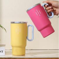 Nouvelle tasse à café au lait de 560 ml, portable, en acier inoxydable 304, double paroi, isolation sous vide, avec logo personnalisé