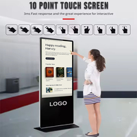 Pantallas Publicitarias Android 4K de 65/75 Pulgadas, Pantallas LCD Digitales para Centros Comerciales y Salas de Exposiciones, Soporte de Exhibición con Pantalla Táctil Toptet