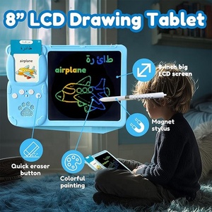 Tablet da Disegno NZMAN con Flashcard Bilingue per Bambini, Carte Flash Parlanti <span class=keywords><strong>Arabo</strong></span>-Inglese, Lavagna LCD per <span class=keywords><strong>Scrittura</strong></span>, Giocattolo Educativo Regalo - Product Image 3