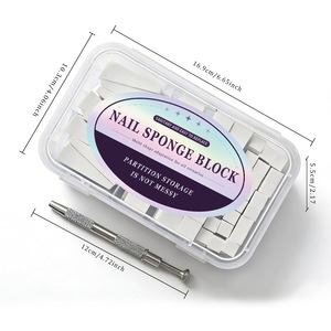 Outil de nail art : Pince à éponge à quatre griffes, bloc de gel effet tofu blanc et coloré, avec coton de tapotage et petit modèle d'éponge - Product Image 6