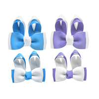 Barrettes à cheveux pour filles, en ruban durable, faites à la main, double nœud de 5,5 cm, en différentes couleurs, accessoire