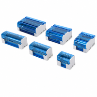 Boîtier de distribution de câblage série UK sur rail DIN à courant élevé, avec bornier en laiton monobloc pour distribution d'alimentation en armoire