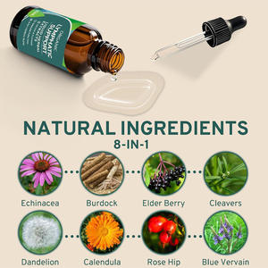 Atacado OEM Líquido Orgânico Linfático com Equinácea, Dente-de-Leão e Bardana para Suporte Imunológico e Desintoxicação Linfática - Product Image 3