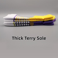 Chaussettes de sport personnalisées pour hommes, chaussettes de basketball rembourrées, chaussettes athlétiques épaisses à semelle en tissu éponge, chaussettes de sport à adhérence rapide et antidérapantes