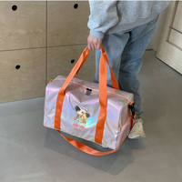 Sac de sport de luxe en nylon laser, imperméable, grande capacité, sac fourre-tout en nylon, sac de voyage, fitness, yoga, sac fourre-tout brodé coloré, logo personnalisé