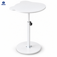 Table d'appoint mobile à hauteur réglable pour canapé et lit, petit bureau pour ordinateur portable, plateau incurvé irrégulier avec base ronde, vente en gros