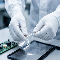 Film de protection en silicone PET transparent Tensfilm 25µm, haute température (5-30g/in), pour découpe de FPC et PCB