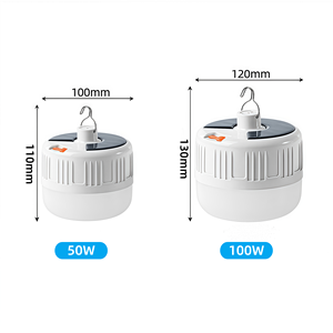 Étanche IP65 nominale de la batterie extérieure charge Camping lumière marché de nuit 50W <span class=keywords><strong>LED</strong></span> lumière de secours <span class=keywords><strong>ampoule</strong></span> solaire rechargeable - Product Image 2