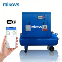 Compresseur d'air à vis portable 2-en-1 avec réservoir, gonfleur de pneus, 8 bars