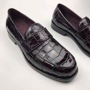 Мужские туфли ручной работы из натуральной кожи крокодила, лоферы для вечеринок, пенни-лоферы, дизайнерские классические туфли класса люкс - Product Image 6