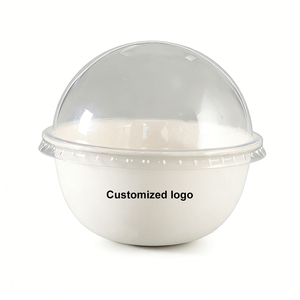 Gobelet à sauce ou yaourt en bagasse compostable et écologique de 240 ml, compatible micro-ondes, <span class=keywords><strong>sans</strong></span> BPA, recyclable, avec couvercle - Product Image 6