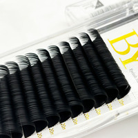 Extensions de cils en soie en gros, cils classiques, cils noirs mats, cils en cachemire, plateaux d'extensions de cils individuels 8-25mm